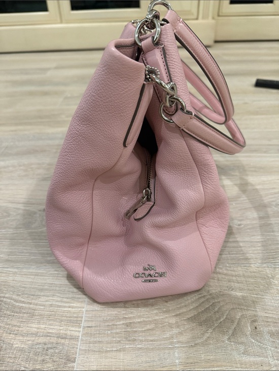 Coach Handbags - Coach Soft Pink Pebbled Leather Shoulder Tote